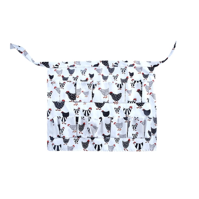 Tablier de Collecte d'Œufs pour Poules, Pochette de Récolte à la Ferme, Rassemblement d'Œufs Mains Libres, Attaches de Taille Durables, Accessoire de Fermier Lavable en Machine, Boucle de Suspension Pratique