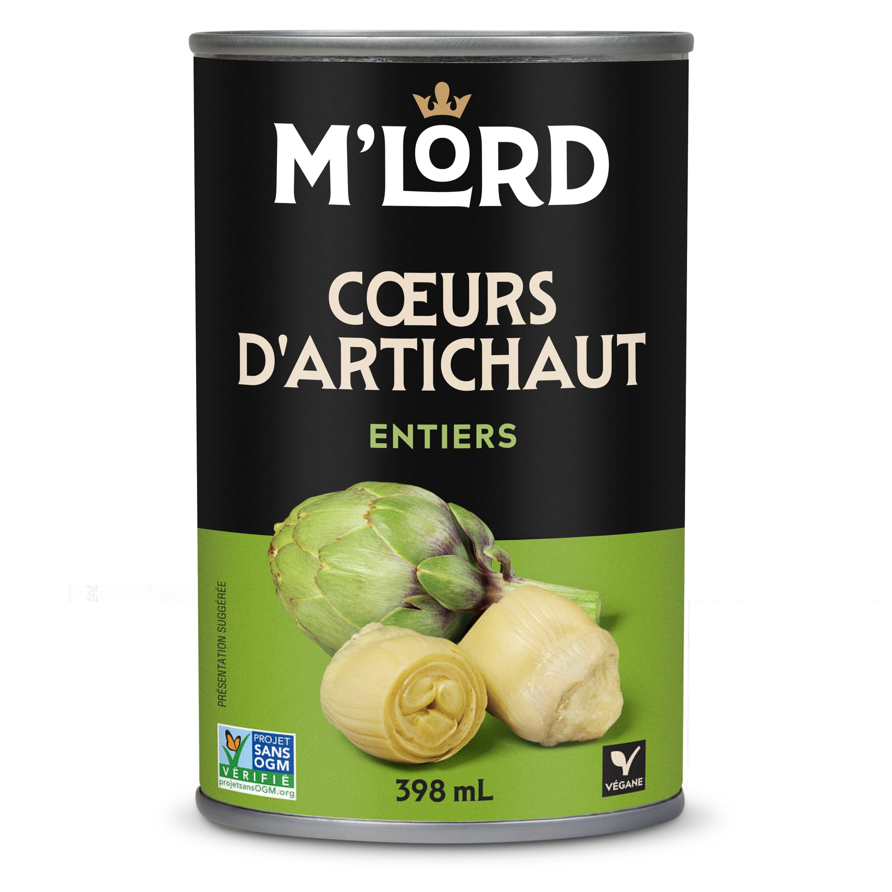 Cœurs d'artichaut entiers M'Lord, 398 ml