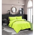 thumbnail image 5 of 3-Piece Duvet Cover Set, 1800 Thread Count, Button Closure, Solid Color - Cooling, Breathable Material- Wrinkle, Fade, Stain Resistant, Full/Queen, Lime, 5 of 5