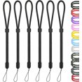 thumbnail image 1 of ORUYROP Adjustable Nylon Wristlet Strap Lanyard, with Keychain String, Black & Multicolor, 9.5 inch, 6 Pack, 1 of 7