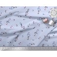 thumbnail image 2 of Soimoi Satin Silk Fabric Notes Musical Instrument Fabric Prints by Yard 42 Inch Wide, 2 of 5