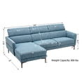 thumbnail image 4 of Costway 105" L-Shaped Sectional Sofa w/ Oversized Chaise Lounge & 3 Adjustable Headrests, 4 of 10