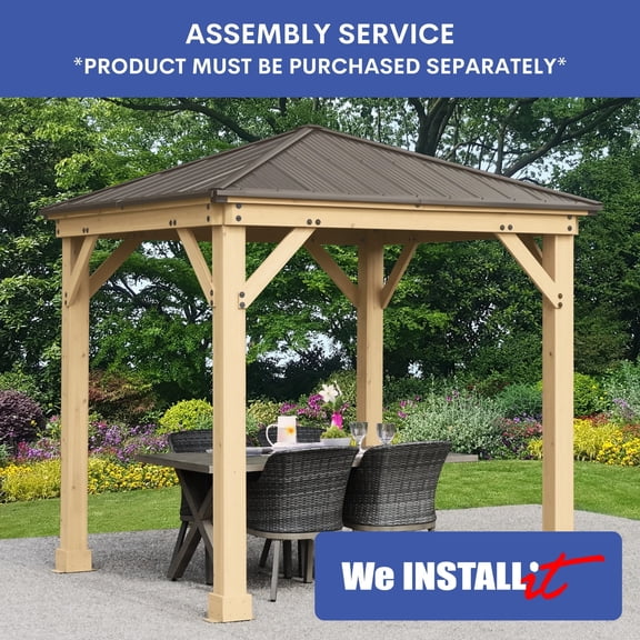 Home Installation Service - Wooden Hardtop Gazebo Assembly (8 to 10 ft, Determined by Longest Side)