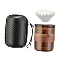 thumbnail image 3 of veasfak Pour over Coffee Maker 3 in 1 Paper Portable Tea Set for Cafe Outdoor Brown, 3 of 9