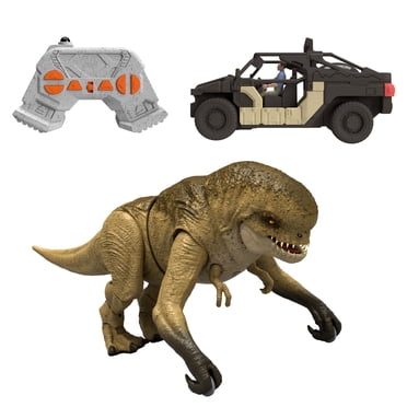 Jurassic World Rebirth Track N Chomp Distortus Rex & Vehicle, Remote Control, Lights & Growl & Chomp - Walmart Exclusive