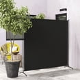 thumbnail image 2 of Outsunny Single Panel Privacy Screen, UV30+ Room Divider, Black, 2 of 10