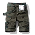 thumbnail image 1 of LOVZFMLL Short de Mode pour Homme à Poches, Fermeture Éclair, Résilience, Détente, Utilitaire, Vert 30, 1 of 3