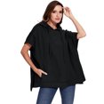 thumbnail image 4 of Womens Oversized Short Sleeve Hoodie Side Slits Pullover Sweater Top, 4 of 5