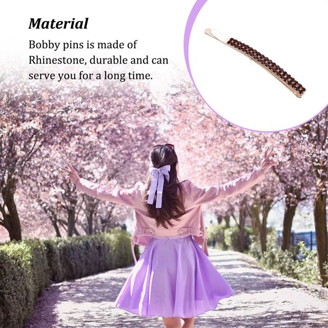 Bobby Pins Strass Cristal Exécution Exquise Mousseux Design Simple Épingles à Cheveux Barrette Coiffure Ornementsmerveilleux Cadeau Rouge Foncé