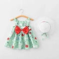 thumbnail image 2 of Robe pour Bébé Sans Manches, Robe Tutu pour Bébé, Robe d'Été pour Fillette avec Chapeaux, Ensemble 2 Pcs pour Fillette 4-5 Ans, 2 of 8