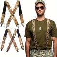 thumbnail image 3 of YOPTOP CamoXtreme Mens Durable Suspenders - 4-Clip Secure Hold Adjustable for Hunting & Work Comfortable X-Back Design,Model A, 3 of 6