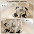 thumbnail image 4 of HOMCOM 55" Extendable Dining Table, Kitchen Table for 4-6 Person, Grey, 4 of 10