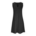 thumbnail image 4 of Robes d'Été pour Femmes Sans Manches à Col en V Décontractées Tendance Robe Débardeur à Oeillets, 4 of 6
