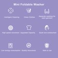 thumbnail image 3 of Mini Washer, 11L Portable Washing Machine, Mini Foldable Bucket Washer, Spin Dryer,  Washer with Drainage Basket for RV Travel Apartment Laundry Camping, 3 of 8