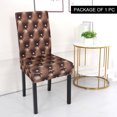 thumbnail image 2 of REGALWOVEN Stretch Spandex Dining Chair Cover Chair Seat Slipcover, Coffee Color, 2 of 10