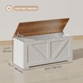 thumbnail image 3 of HOMCOM Storage Chest for Living Room, Storage Bench, 39.4"W, 3 of 10
