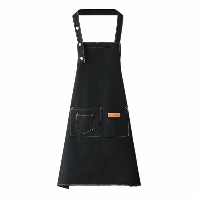 Canvas Apron Polyester Cotton Apron Cover Up Western Restaurant Hot Pot Shop Milk Tea Shop Work Clothes