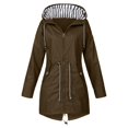 thumbnail image 1 of Kcodviy Manteau de Pluie pour Femme avec Mignons Coupe-Vent pour Femme Capuche Léger à Manches Longues Manteau Rétro Coupe-Vent à Fermeture Éclair Cordon de Serrage Hauts de Randonnée pour Femme Imperméable avec Poches, 1 of 3