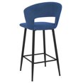 thumbnail image 4 of Ensemble de deux tabourets de comptoir modernes – bleu, 4 of 7