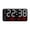 White w Red Light, variant on GROWTH TANK Digital Alarm Clock 5 Adjustable Brightness LED Clocks for Bedroom Hall Home White w Red Light