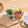 thumbnail image 4 of Mainstays Rectangle Glass Food Storage Container with Divider 590ML, 4 of 7