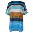 thumbnail image 3 of Innerwin Hauts à Rayures T-Shirt Femme Tenue d'Intérieur Manches Courtes T-Shirt Ample Bleu Lac m, 3 of 9