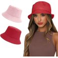thumbnail image 1 of ORUYROP Bucket Hat for Women Men, Reversible Cotton Summer Sun Beach Fishing Cap Solid Color Style, 1 of 5