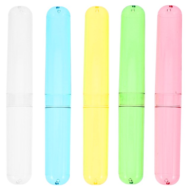 5Pcs Visible Toothbrush Case Toothbrush Organizer Lightweight Toothbrush Carrying Boxes
