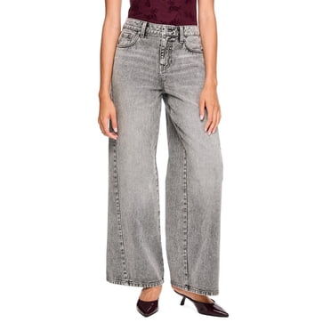 Jean à jambe large et taille mi-haute No Boundaries pour femmes
