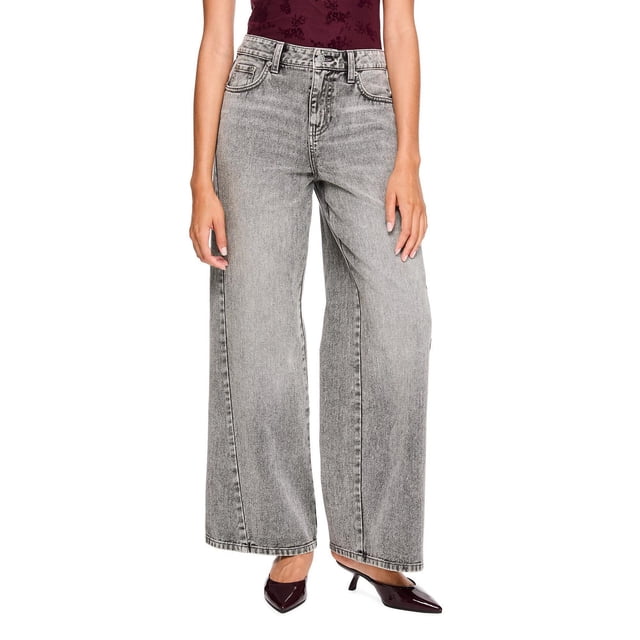 No Boundaries Women's Mid Rise Wide Leg Jean