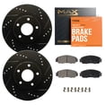 thumbnail image 1 of MAX Advanced Brakes - Front Brake Kit For 2005-2006 Mitsubishi Outlander| Carbon Ceramic Brake Pad and Rotor Kit| Drilled Slotted Brake Rotors, 1 of 9