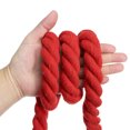 thumbnail image 4 of Unique Bargains 10 Feet Tug of War Rope for Adults Teen 3-Strand Natural Twisted Cotton Rope with Flag Red, 4 of 7