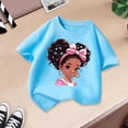 thumbnail image 5 of PMVFHDE Hauts d'Été pour Filles Hauts pour Fille Hauts d'Été pour Fille T-Shirts d'Été Tendance pour Fille T-Shirts Graphiques pour Filles T-Shirts Graphiques pour Enfant T-Shirt Graphique à Col Rond à Manches Courtes pour Fille T-Shirt d'Été Bleu, 3-4 Ans, 5 of 5