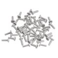 thumbnail image 1 of Unique Bargains M1x0.25x3mm Lot de 50 Vis Plates Rondes en Métal pour Machine à Entraînement Phillips, 1 of 5