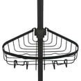 thumbnail image 4 of Era Neil Shower Pole Caddy, Black, adjustable height 82.5-96in, 4 of 8