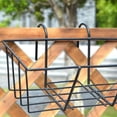 thumbnail image 5 of Balcony Patio Railing Shelf Plant Pots Holder Iron Hanging Shelf Basket With Hooks, 5 of 5