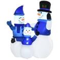 thumbnail image 1 of HOMCOM 4FT Large LED Lighted Christmas Inflatable Snowmen Holiday Decor, 1 of 10
