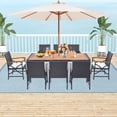 thumbnail image 1 of Costway 9 Pieces  Patio Rattan Dining Set with Acacia Wood Table, 1.9" Umbrella Hole, 1 of 10