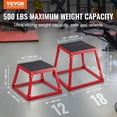 thumbnail image 2 of VEVOR Plyometric Jump Box, 18 Inch Plyo Box, Steel Plyometric Platform and Jumping Agility Box, Anti-Slip Fitness Exercise Step Up Box for Home Gym Training, Conditioning Strength Training, Red, 2 of 9
