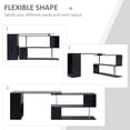 thumbnail image 4 of HOMCOM 55" L-Shaped Desk 360° Rotating Corner Computer Desk for Home Office, 4 of 10