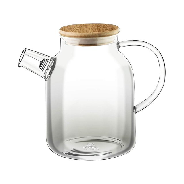 Wilmax WL-888811/A 54-Ounce Thermo Glass Tea Pot with Bamboo Lid and Removable Stainless Steel Spring Infuser