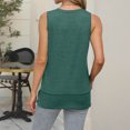 thumbnail image 3 of Pisexur Blouses pour Femmes Décontractées Mode Printemps/été Col Rond T-shirt Uni Manches Courtes Blouse Verte,m, 3 of 4