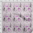 thumbnail image 4 of oneOone Georgette Viscose Purple Fabric Deer Sewing Material Print Fabric By The Yard 42 Inch Wide, 4 of 5