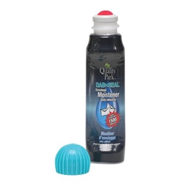Quality Park Humidificateur d'Enveloppes Dab-N-Seal avec Adhésif, Bouteille de 50 ml, Applicateur Anti-Déversement, Lot de 12 - Idéal pour Sceller les Enveloppes et les Projets en Papier
