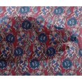 thumbnail image 4 of oneOone Viscose Chiffon Fabric Leaves & Floral Block Print Fabric BTY 42 Inch Wide, 4 of 5