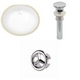 thumbnail image 1 of 19.5-in. W Oval Bathroom Undermount Sink Set In White - Chrome Hardware - Overflow Drain Incl. AI-20541, 1 of 1