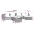 thumbnail image 4 of vidaXL 6 Piece Garden Lounge Set with Cushions Poly Rattan Brown, 4 of 4