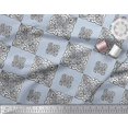 thumbnail image 2 of Soimoi Polyester Crepe Fabric Floral Block Print Sewing Fabric Yard 52 Inch Wide, 2 of 3