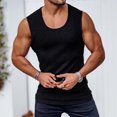 thumbnail image 2 of Men's Summer Athletic Sleeveless Crew Neck Tight Fit Muscle Workout Vest Top, 2 of 5