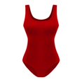 thumbnail image 2 of Baberdicy Combinaisons pour Femmes Liquidationï1⁄4sous-Vêtements en Polyester pour Femmes Col Rond Manches Longues Leggings Combinaison Ajustée Justaucorps Haut Gaines Justaucorps Rouge, 2 of 6